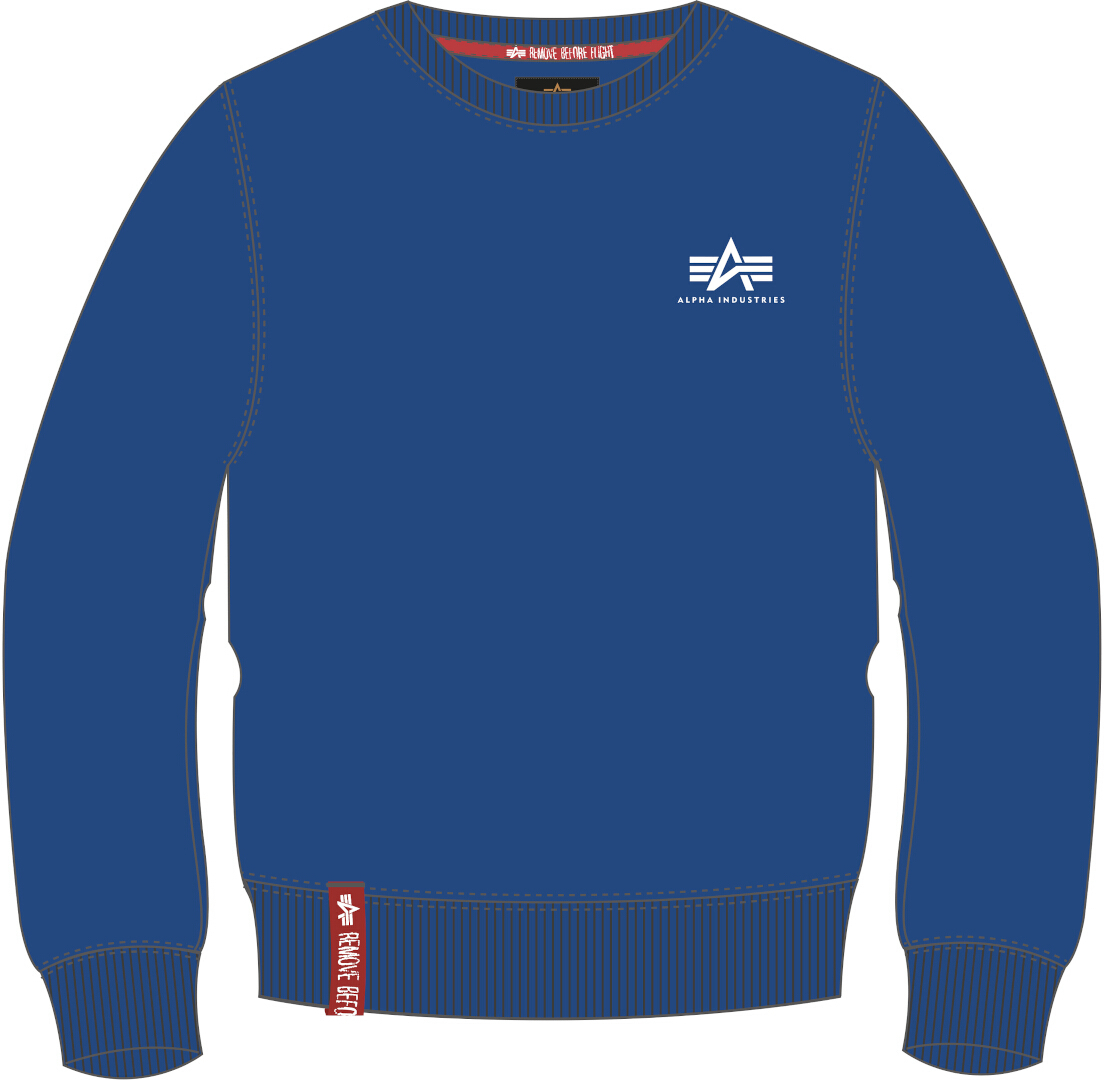

Толстовка Alpha Industries Basic Small Logo, синяя
