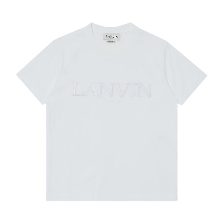 

Футболка Lanvin Classic Fit Embroidered Tee 'Optic White', белый