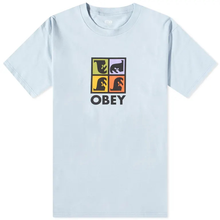 

Футболка Obey Repetition, голубой, Синий