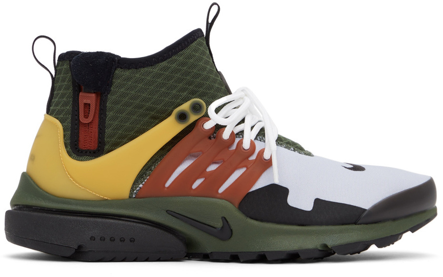

Зеленые и серые кроссовки Nike Air Presto Mid