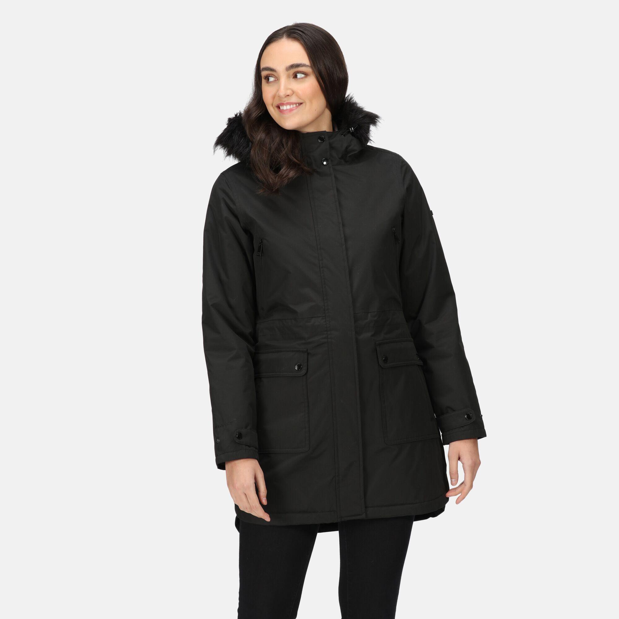 Парка походная женская Regatta Sabinka, черный женская зимняя куртка толстая стеганая куртка повседневное свободное короткое пальто женское пальто из 2021 хлопка новая модная одежда