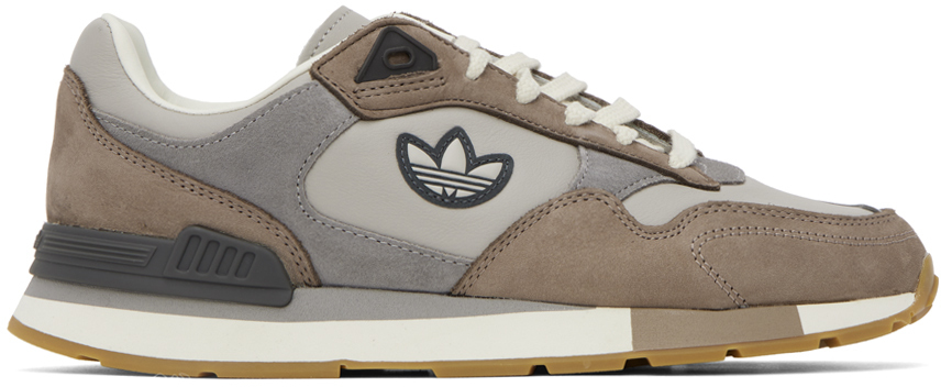 

Серо-коричневые кроссовки Treziod adidas Originals