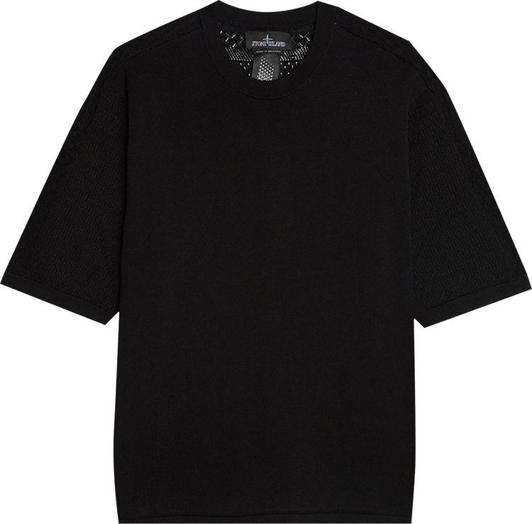 

Футболка Stone Island Shadow Project Japanese Aran Short-Sleeve Knit T-Shirt 'Black', черный