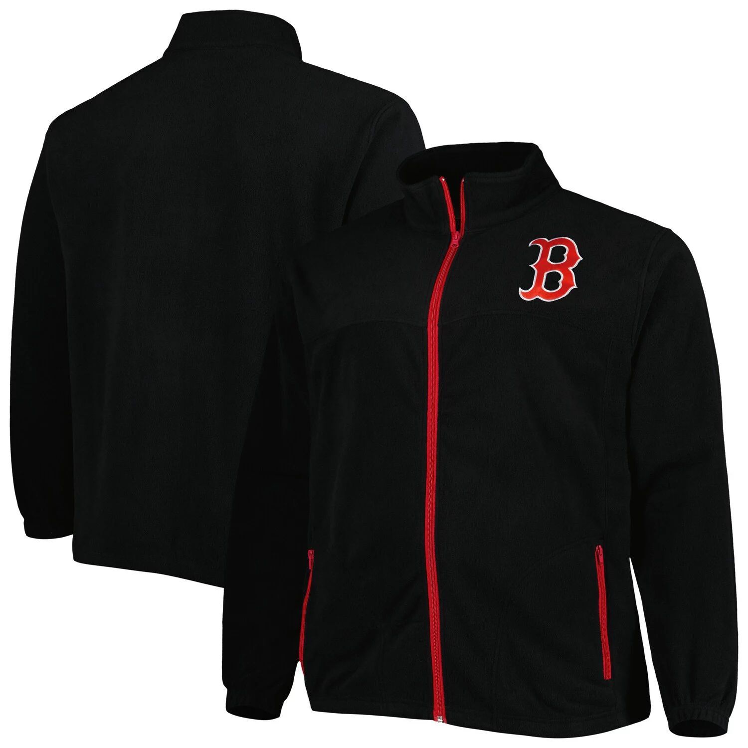 

Мужская черная куртка с молнией во всю длину Boston Red Sox Polar, Черный