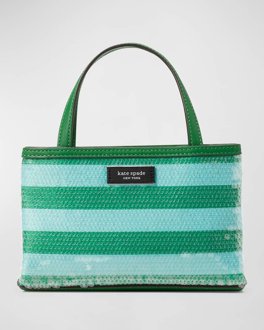 

Мини-сумка-тоут sam icon seaside в полоску с пайетками kate spade new york