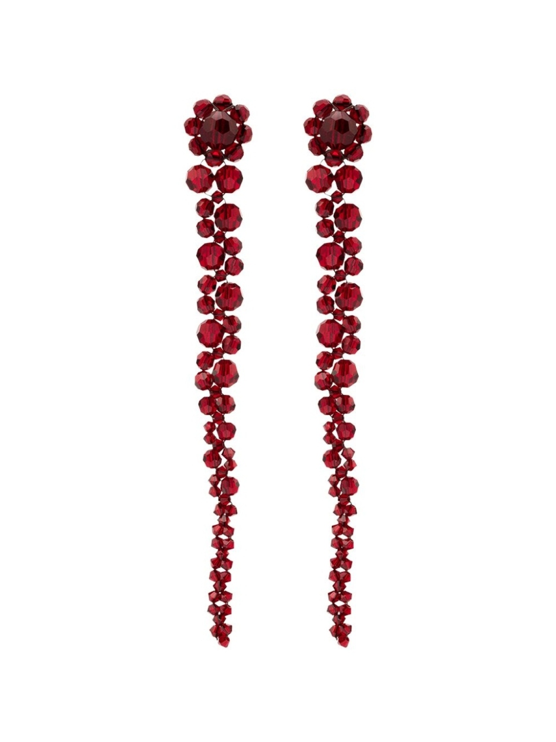 

Серьги-подвески с кристаллами Simone Rocha, красный