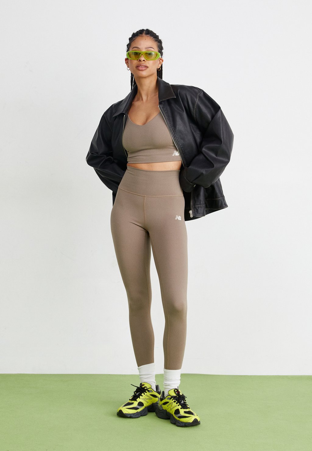 

Эластичные брюки HARMONY HIGH RISE New Balance, коричневый