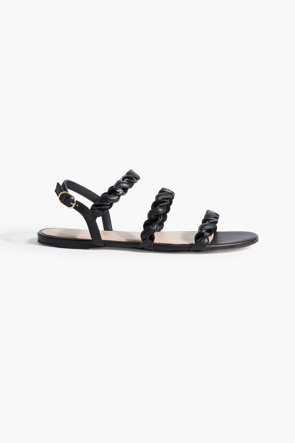 

Босоножки Twisie из гладкой лакированной кожи с пяткой на пятке Stuart Weitzman, черный