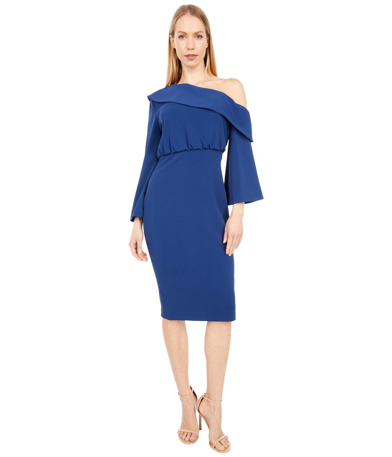 

Платье Badgley Mischka, Asymmetrical Off-the-Shoulder Cocktail Dress