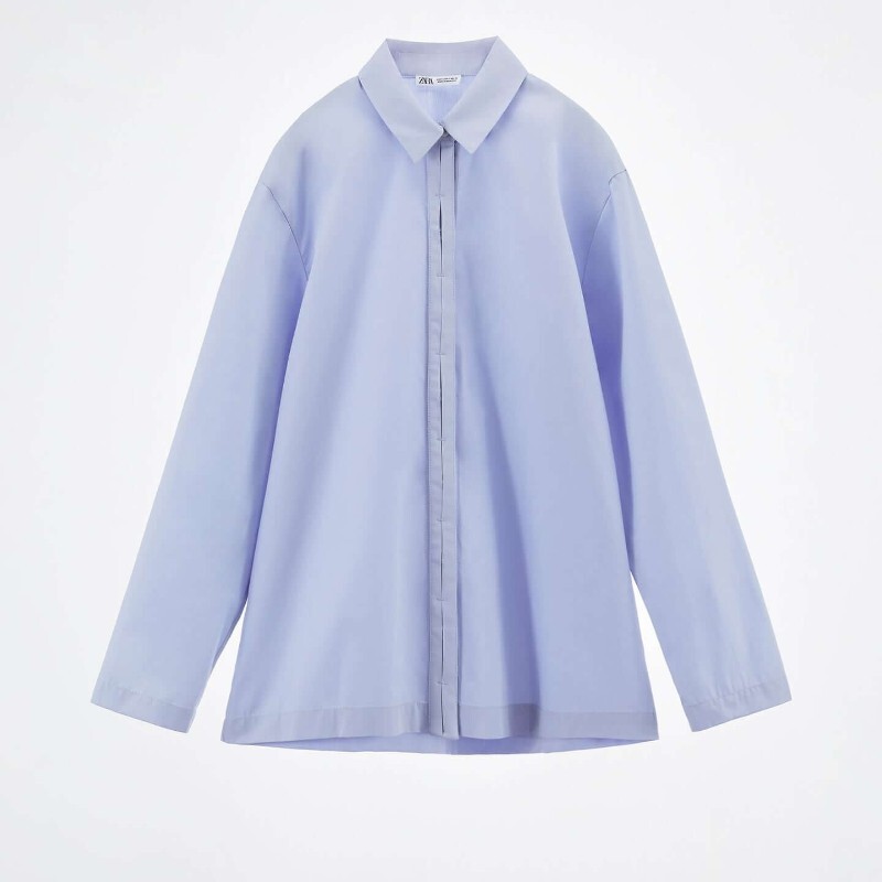

Рубашка Zara Poplin, голубой