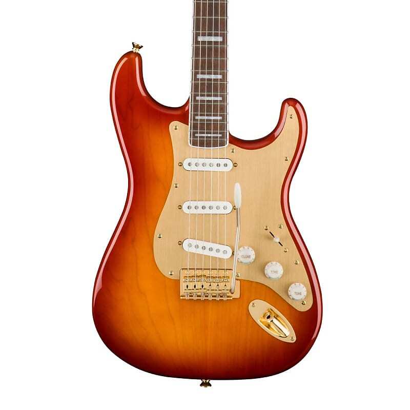 

Squier 40th Anniversary Stratocaster, Gold Edition - Sienna Sunburst