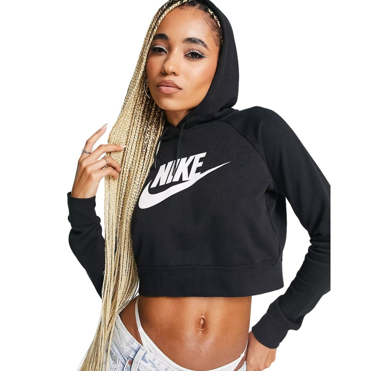 

Худи Nike Swoosh Crop, черный