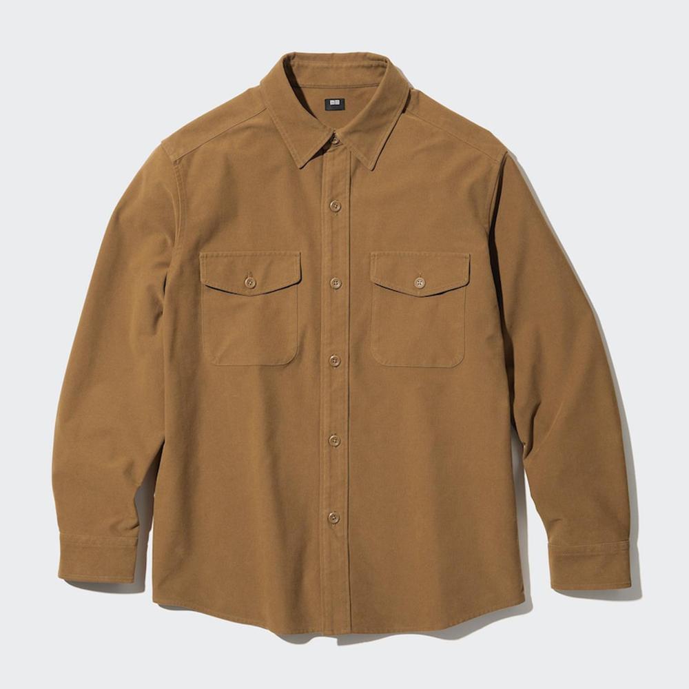 

Рубашка Uniqlo Utility, коричневый