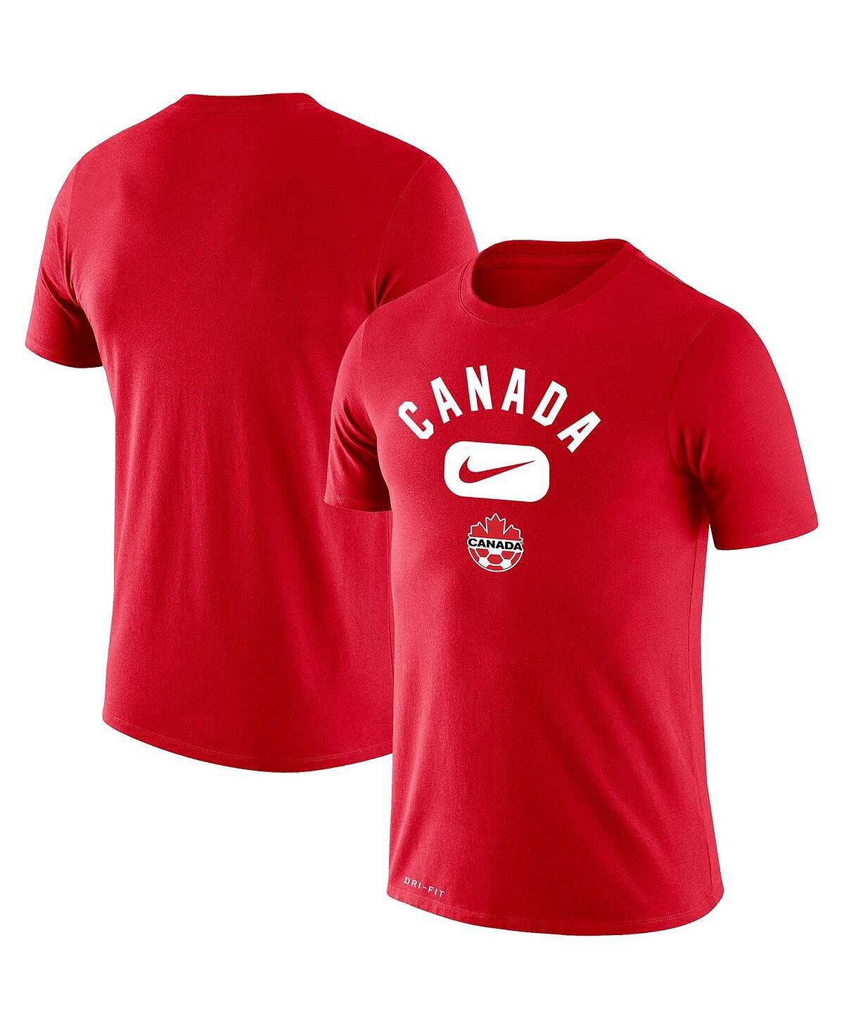 

Красная мужская футболка canada soccer lockup legend performance Nike, красный