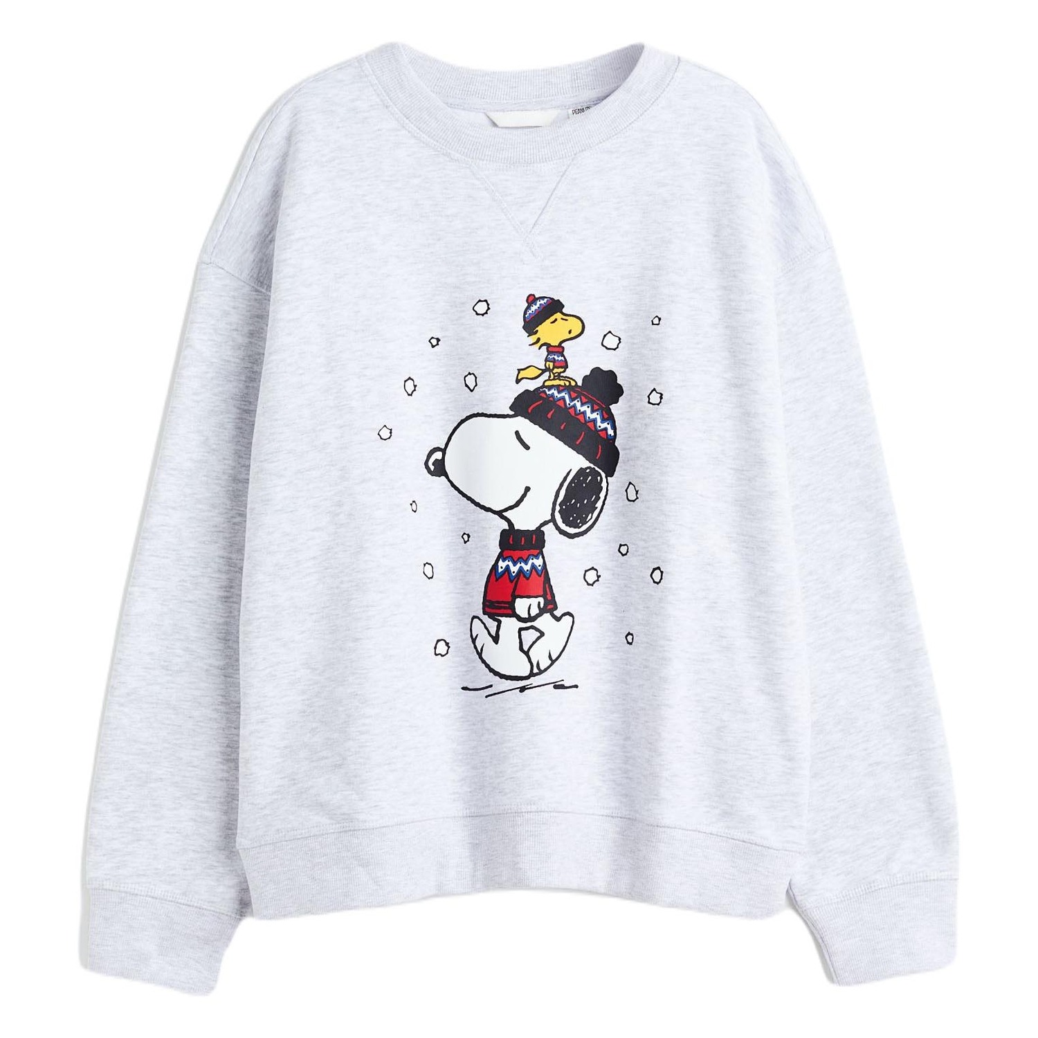 

Свитшот H&M Snoopy Oversized Motif-front, светло-серый