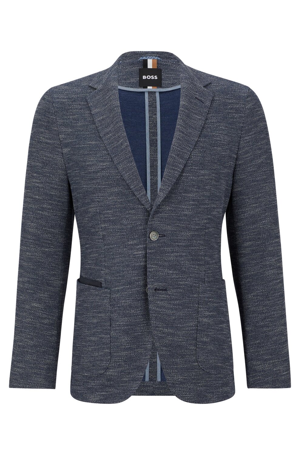 

Пиджак Hugo Boss Regular-fit In Micro-patterned Cloth, темно-синий