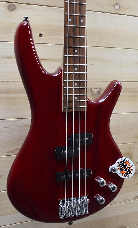 

Новая электрическая бас-гитара Ibanez GSR200, прозрачная, красная