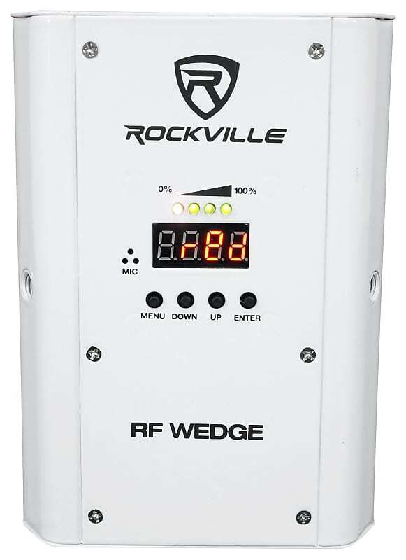 3 Rockville RF WEDGE WHITE RGBWA+UV Аккумулятор Беспроводной DMX DJ Up