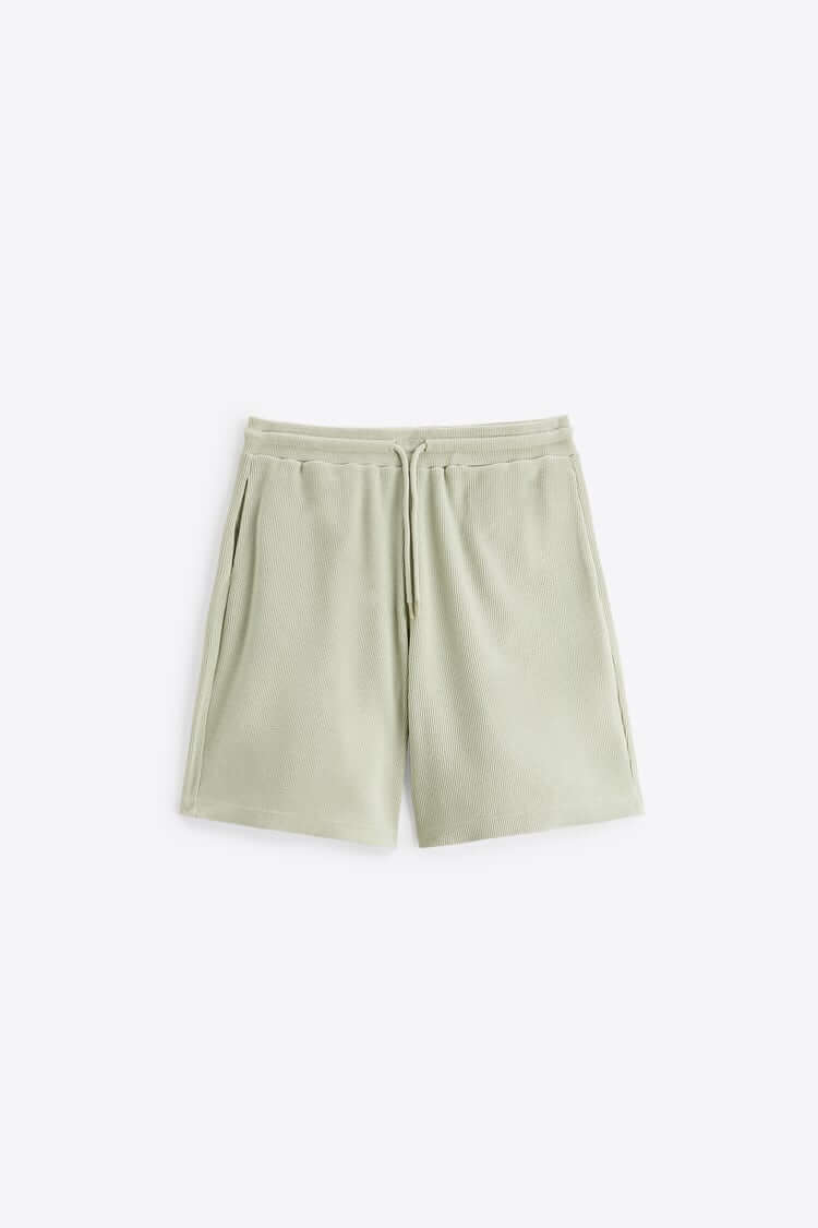 

Шорты Zara Check Texture Bermuda, светло-зелёный