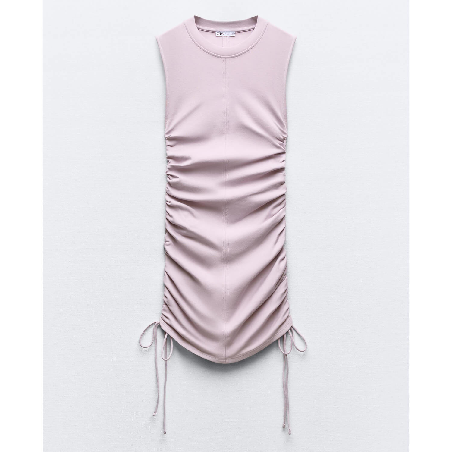 Платье Zara Gathered Plush, лиловый