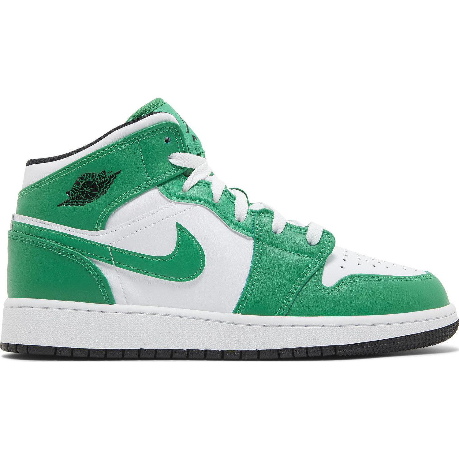 Кроссовки Nike Air Jordan 1 Mid GS, зеленый кроссовки nike air jordan 1 mid textured черный