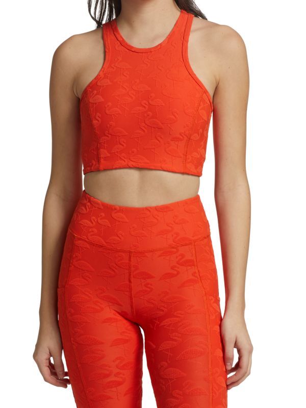 

Укороченная спортивная майка TWENTY Montreal Flamingo 3D Activewear, hot coral