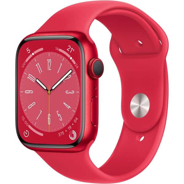 apple watch series 8 45mm product red aluminum case with product red sport band gps размер s m Умные часы Apple Watch Series 8 (GPS), 45 мм, (PRODUCT)RED Aluminum Case/(PRODUCT)RED Sport Band - R