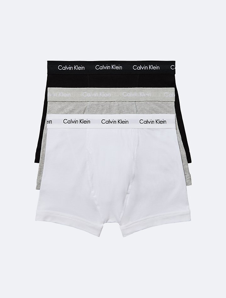 

Хлопковые эластичные шорты из 3 предметов Calvin Klein, черный