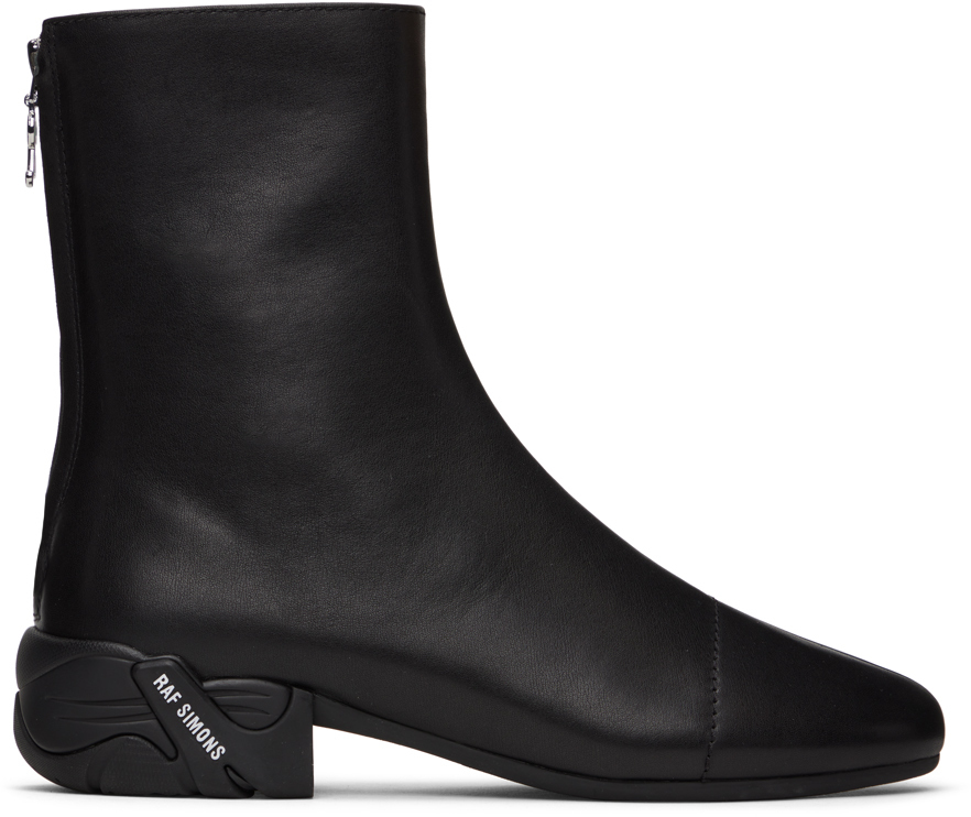 

Черные высокие сапоги Raf Simons Solaris