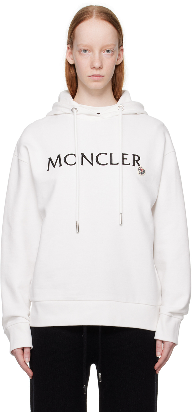 

Белая худи с кулиской Moncler, Белый, Белая худи с кулиской Moncler