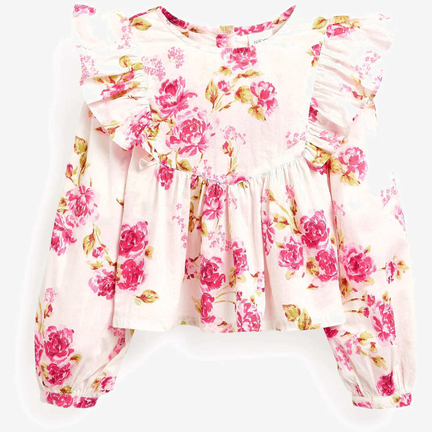 

Блуза Next Shirred Floral, розовый