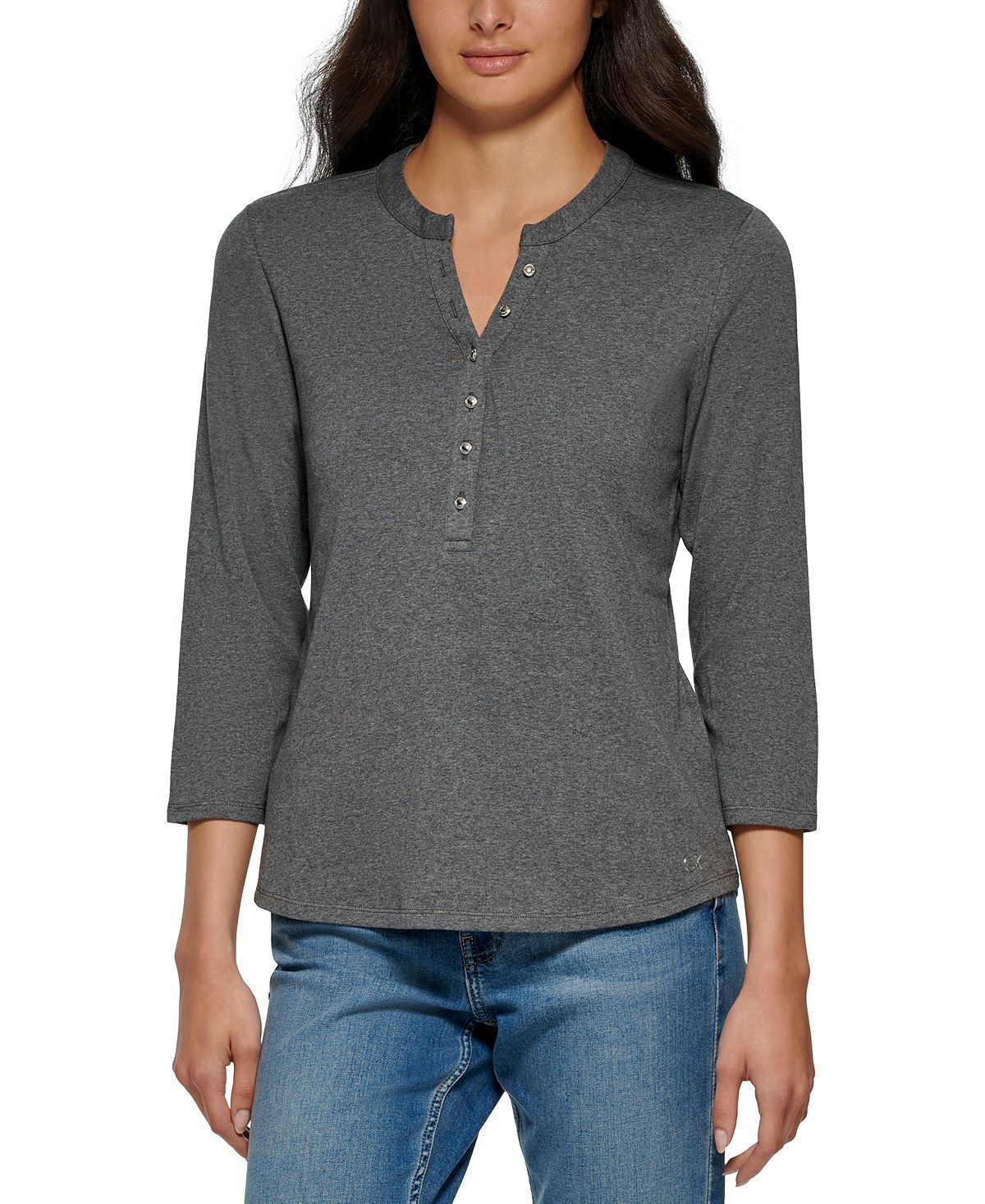 

Рукав 3/4 на пуговицах спереди henley Calvin Klein, мульти