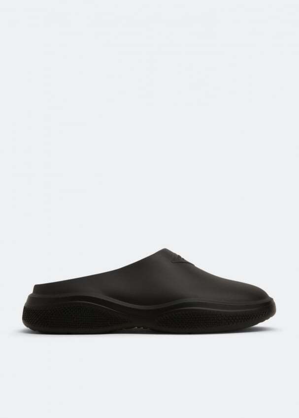 

Слиперы PRADA Rubber slippers, черный
