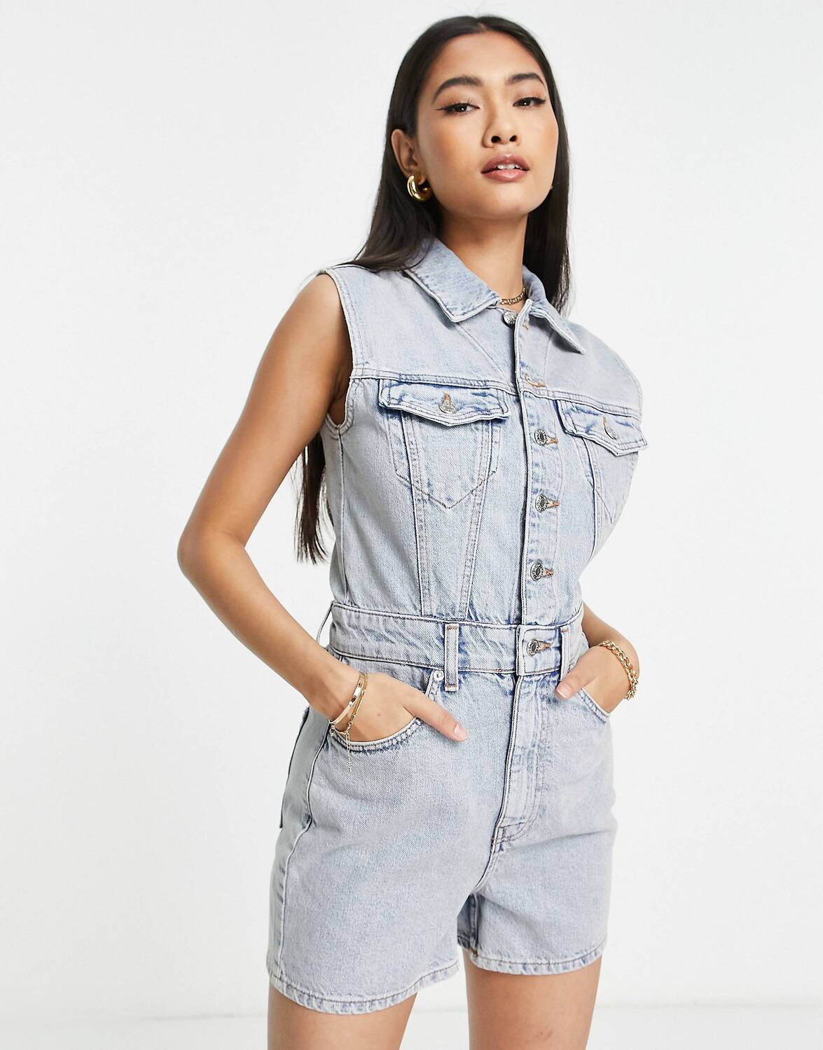 

Выбеленный комбинезон Topshop Kort