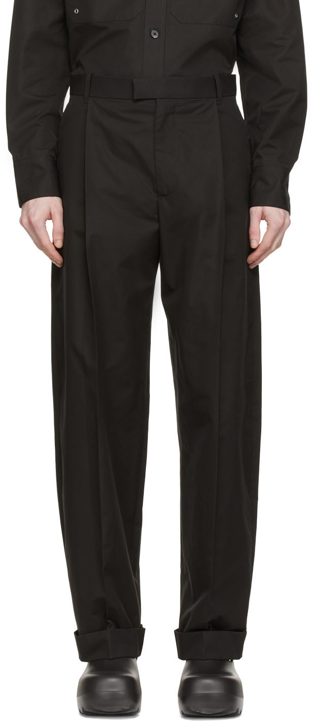 

Черные хлопковые брюки Bottega Veneta, Черный