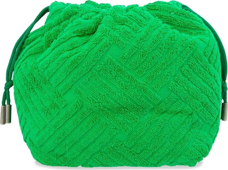 

Сумка Bottega Veneta Med Drawstring Pouch Towel Grass/Silver, зеленый