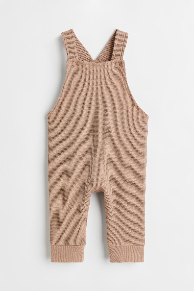 

Вафельный комбинезон H&M, бежево-розовый