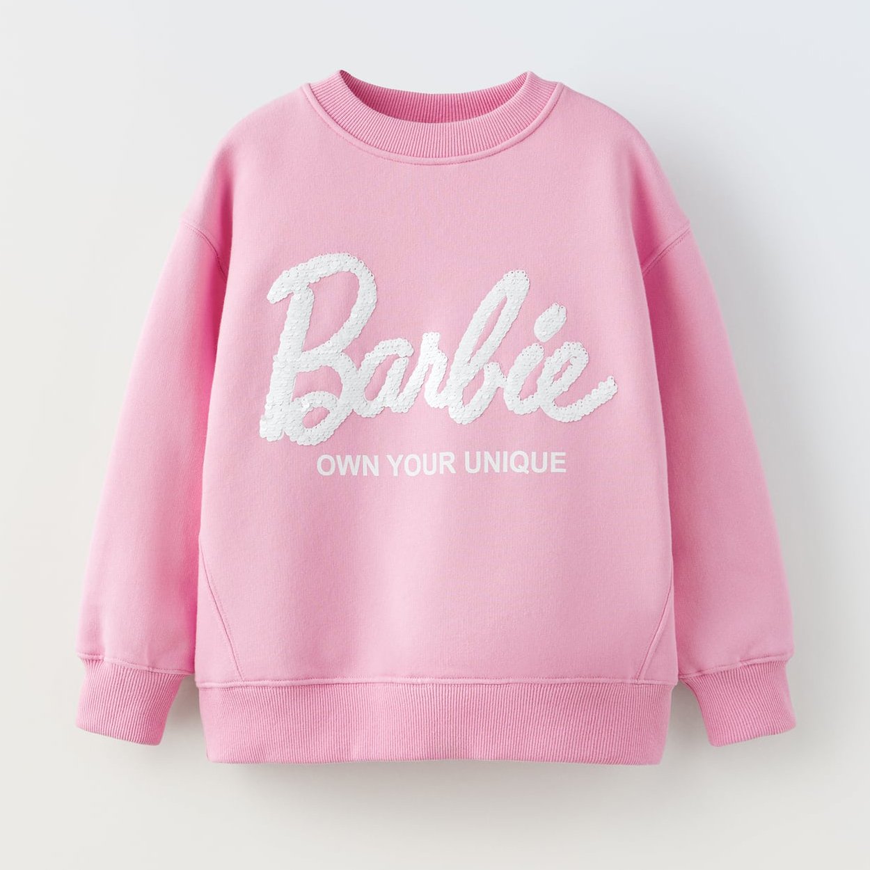 

Свитшот Zara Barbie Mattel Sequinned, розовый