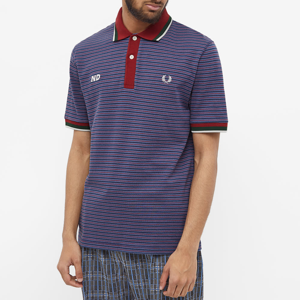 Футболка Fred Perry x Nicholas Daley Striped Polo Shirt – заказать