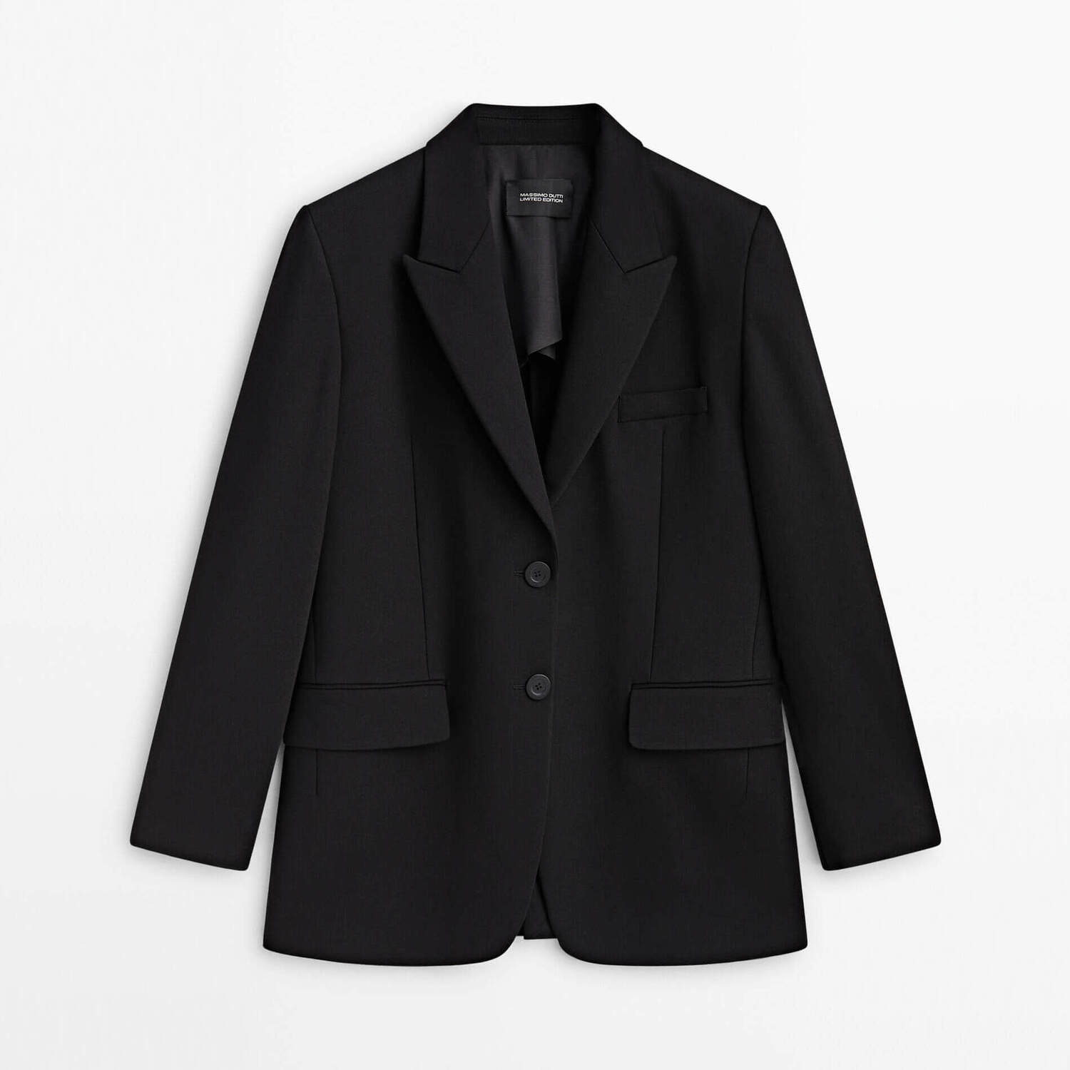 

Пиджак Massimo Dutti Black Suit Limited Edition, черный