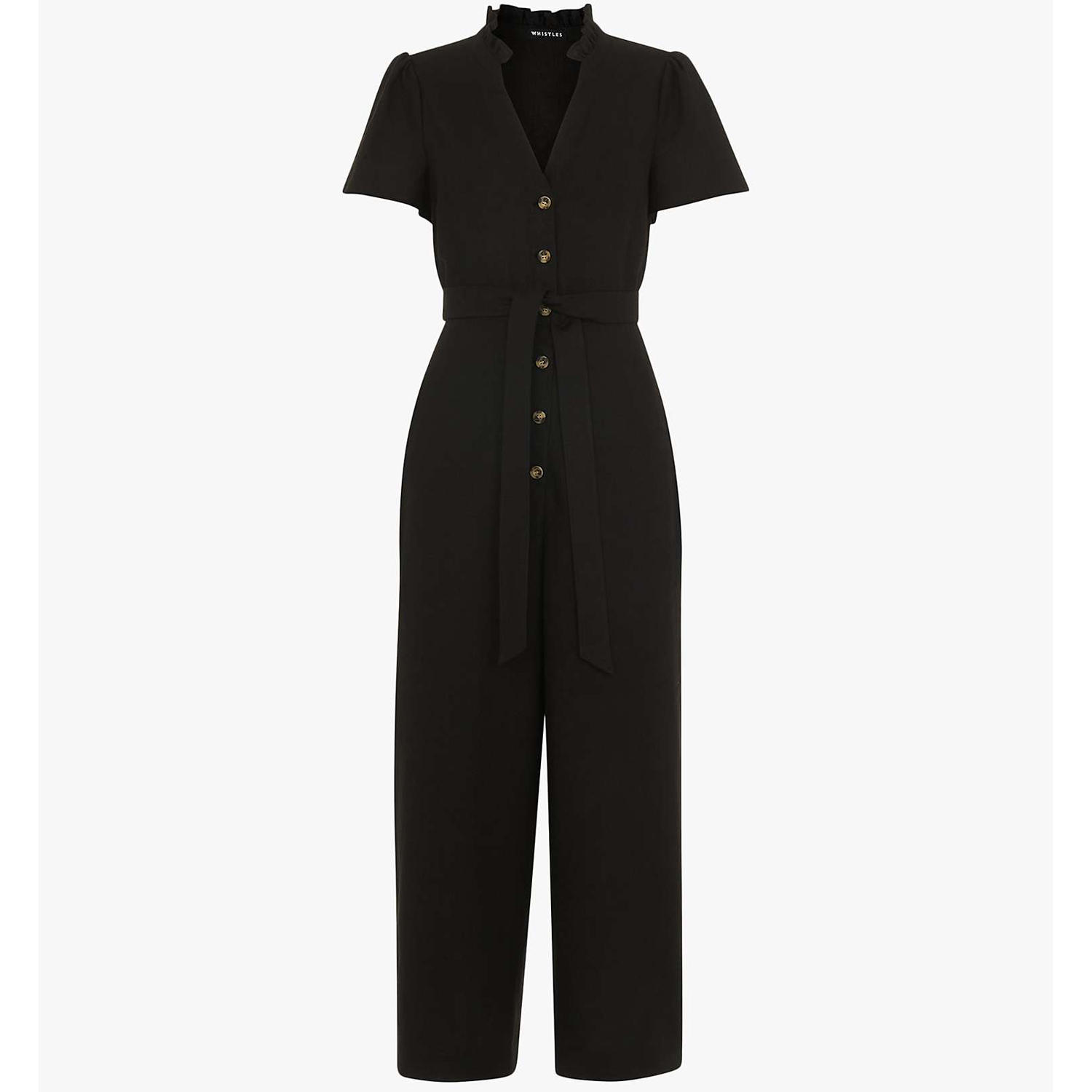 

Комбинезон Whistles Emmie Cropped Linen, черный
