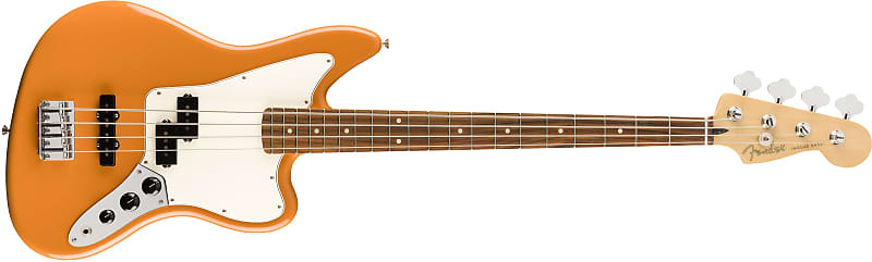 

Fender Player Series Jaguar Bass . Доска Pau Ferro, Capri Orange - MIM PLAYERJAGUARBASSPFCAPRI