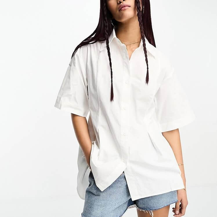 

Рубашка Urban Revivo Oversized, белый