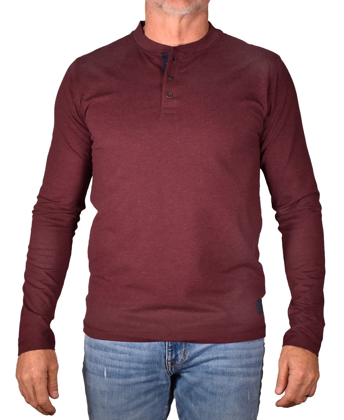 

Мужская футболка modern fit из эластичного джерси henley Vintage 1946, Коричневый