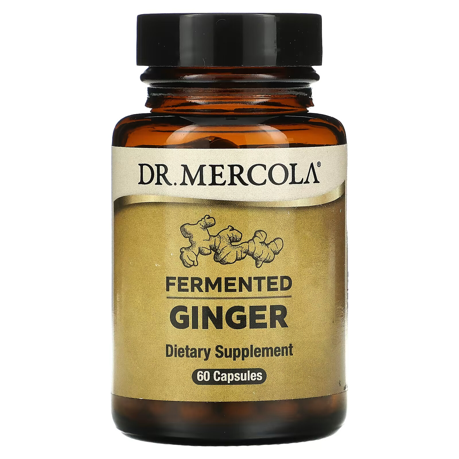 Dr. Mercola, ферментированный имбирь, 60 капсул dr mercola keto krill криль с фосфолипидами холина и серина 60 капсул