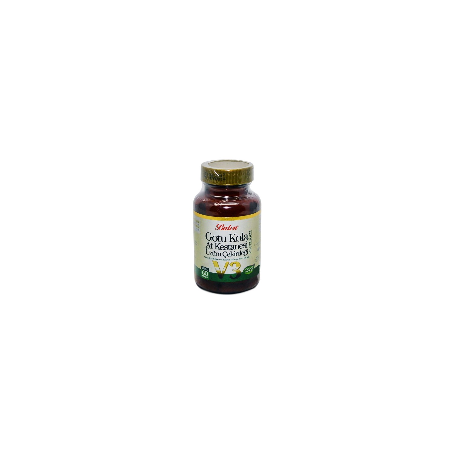 Активная добавка Balen Gotu Kola-Horse Chestnut Grape Seed, 355 мг, 60 капсул solgar готу кола капсулы 100 шт