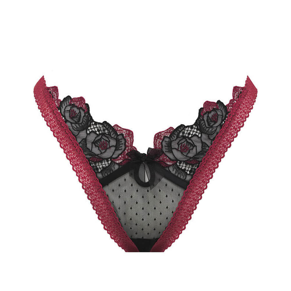 

Стринги Victoria`s Secret For Love & Lemons Ivy Thong, чёрный/красный