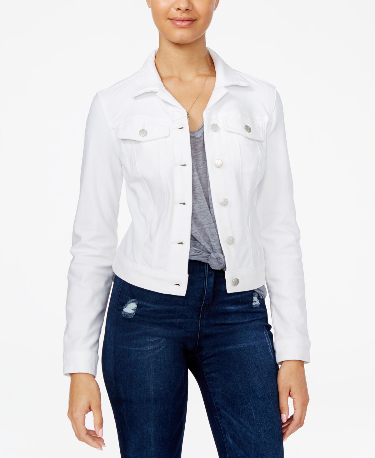 Джинсовая куртка пикси Jessica Simpson, белый джинсовая куртка h