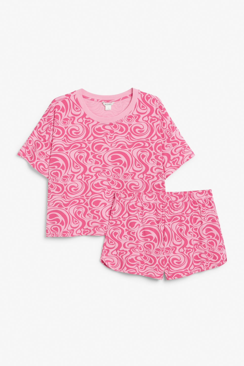 

Пижамный комплект Monki с сердечками Swirly, розовый