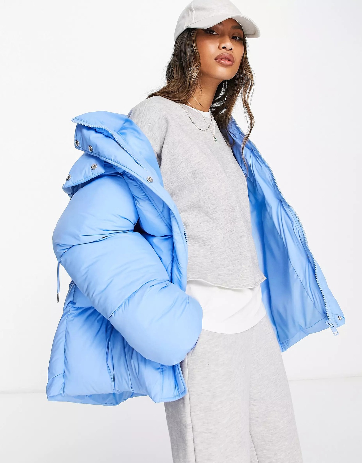 

Куртка Asos Edition Hooded, голубой